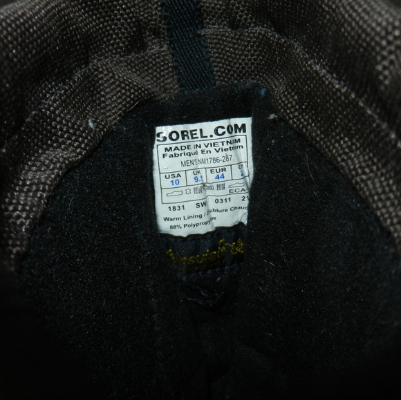 Sorel Boots Mens Size 10 Conquest Leather Winter Waterproof Brown - Picture 8 of 11